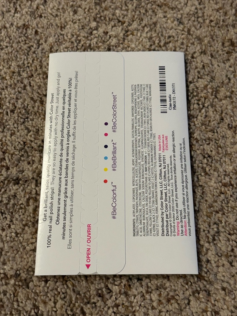 Color Street Red Glitter Nail Polish Strips - Picture 2 of 2